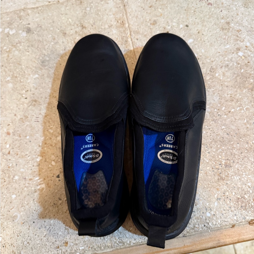Two pairs of slip resistant work shoes
